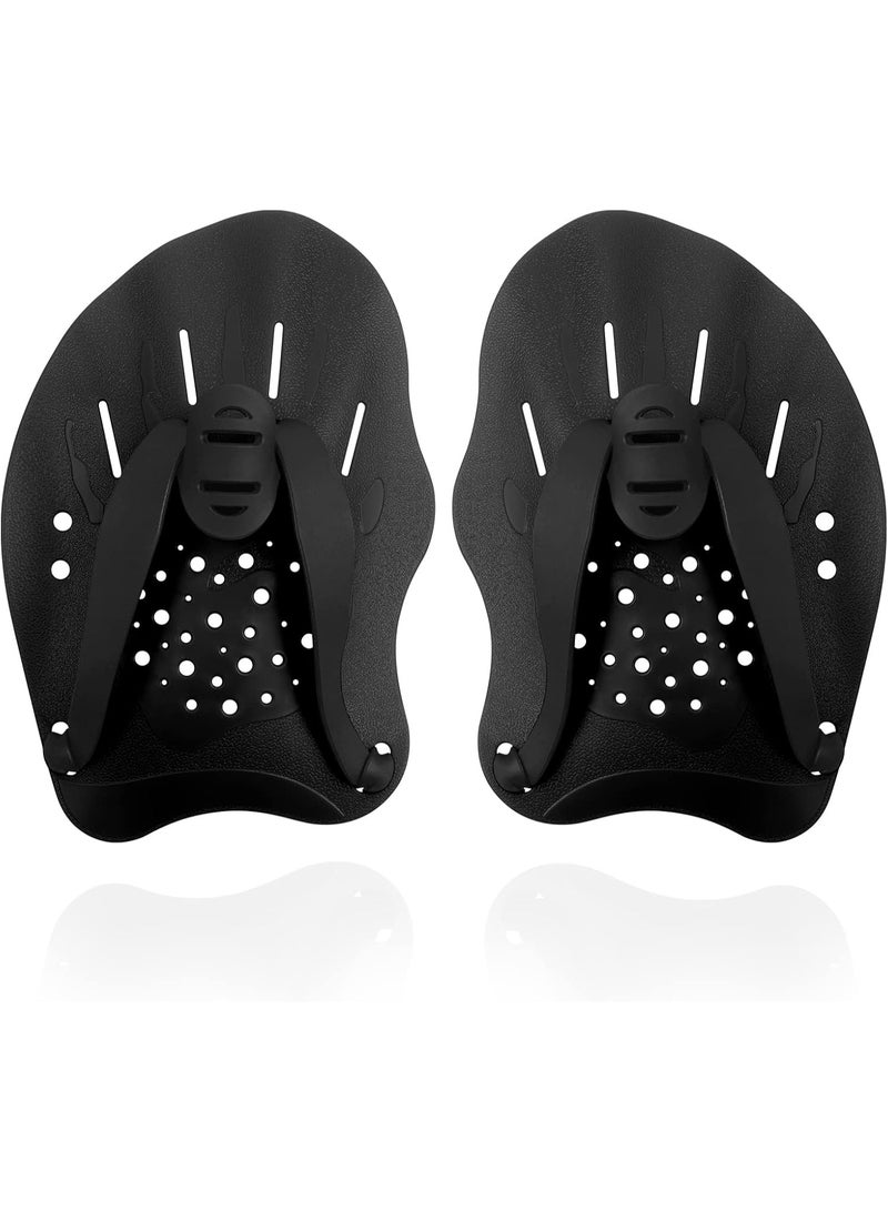 Swimming Paddles for Hands, Swimming Training Hand Paddles with Adjustable Straps, Swim Paddles for Adult Children Unisex Professional Swimming Accessories - 1 Pair - Image 1